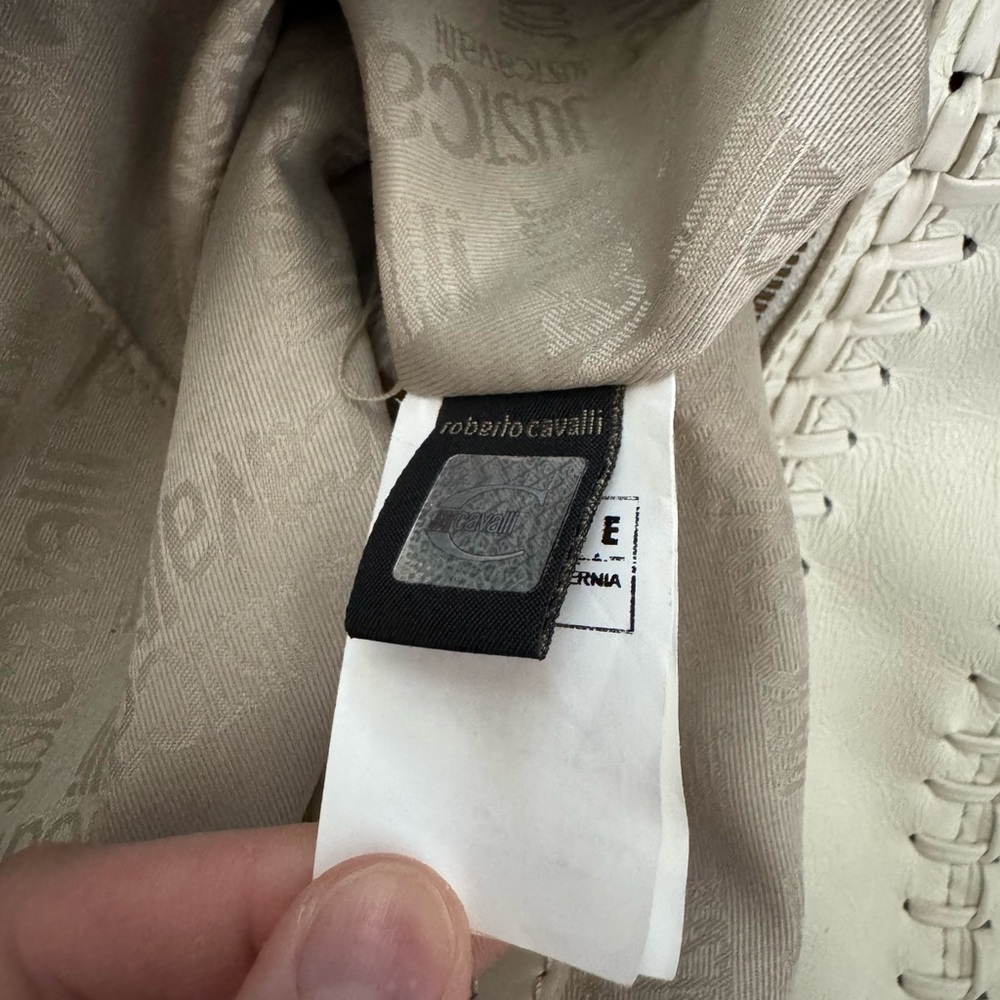 Roberto Cavalli 2000 White Leather Python Print H… - image 7
